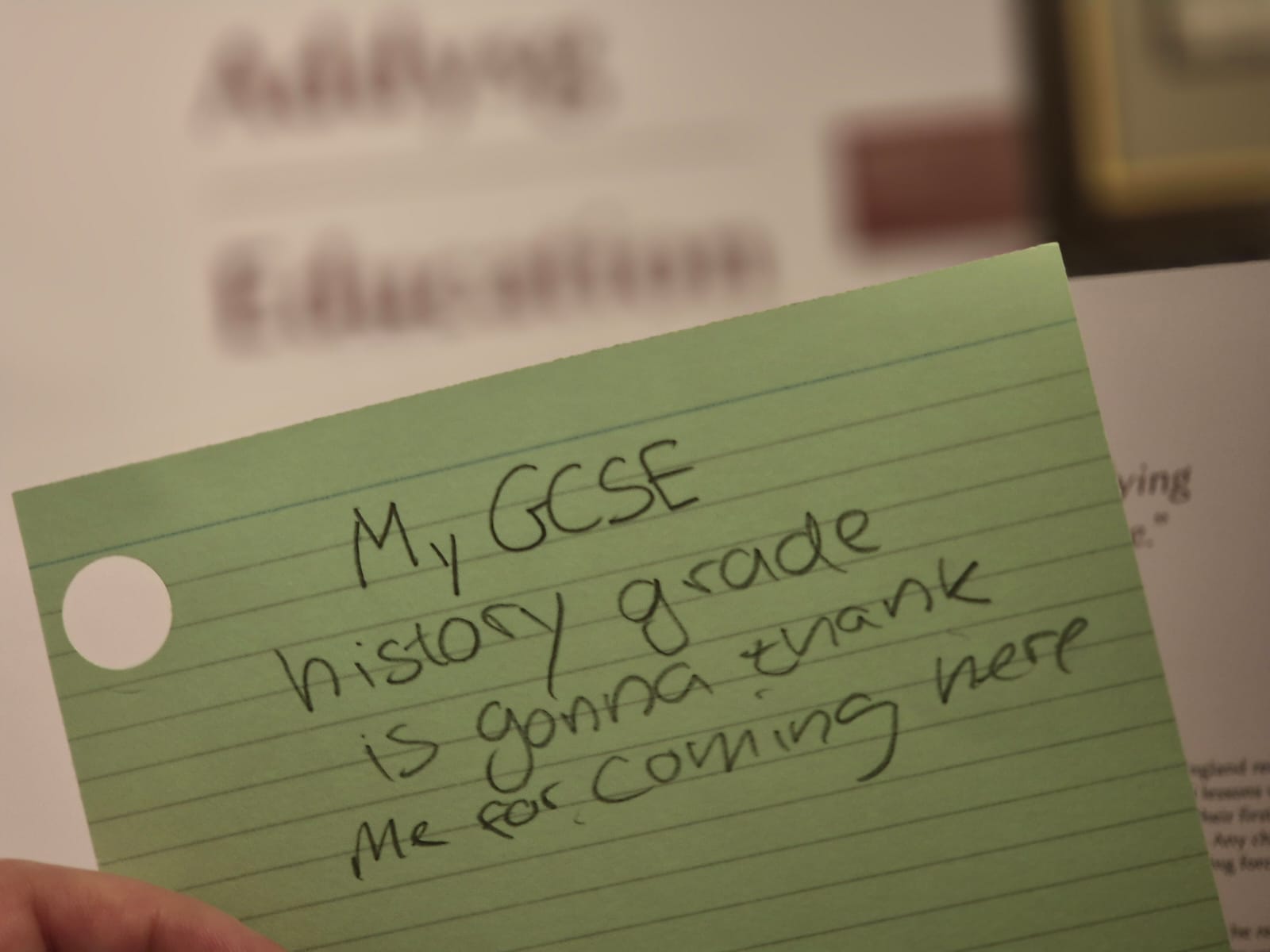 My GCSE history grade is gonna thank me for coming here,